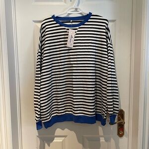 BNWT striped crew neck sweater